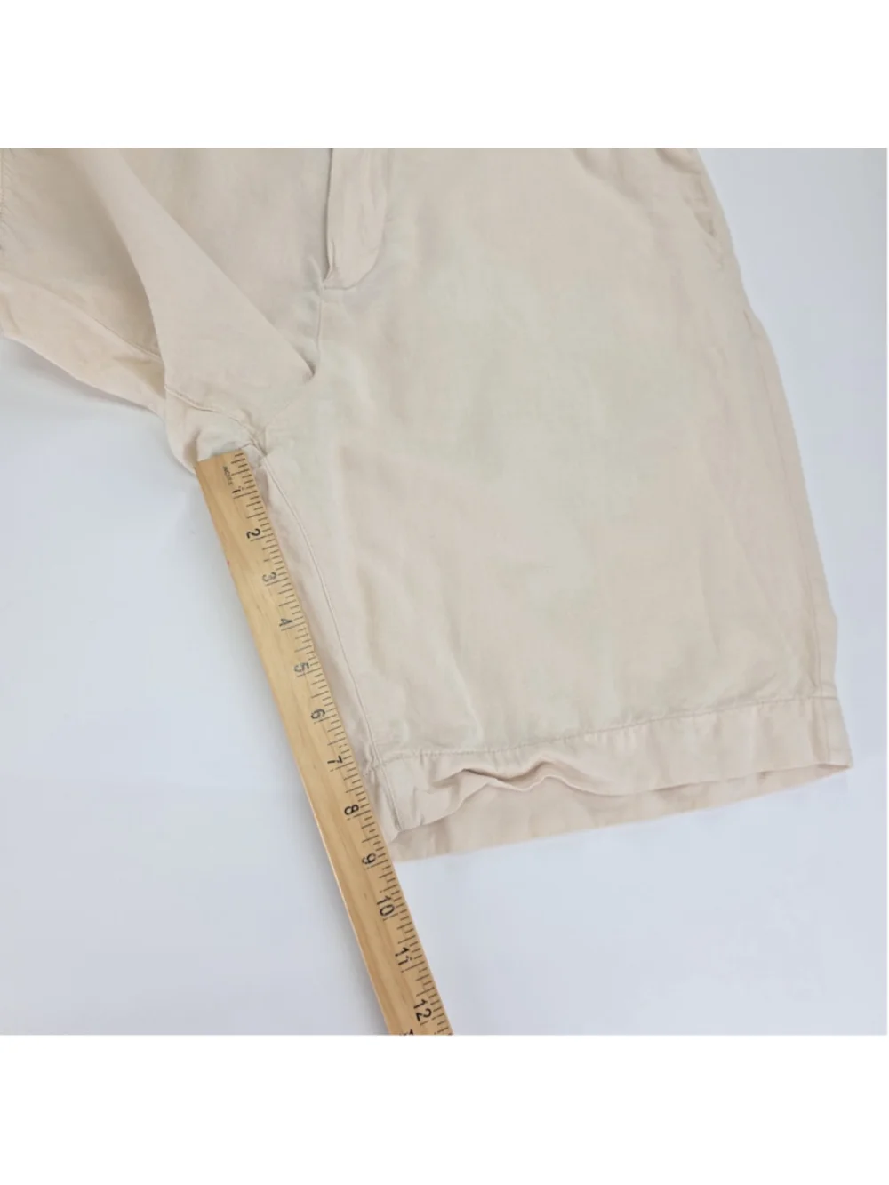 Faherty Tradewinds Linen Blend Shorts Mens 36 Stone Beige Flat Front 9